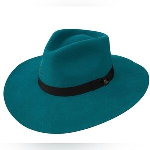 Charlie 1 Horse Teal Women's Western Hat with Black Band